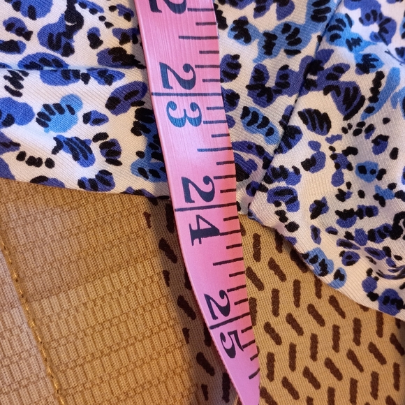 NWOT Lilly Pulitzer  Bryson Long Sleeve Blue and White Leopard Print Dress - Picture 12 of 14
